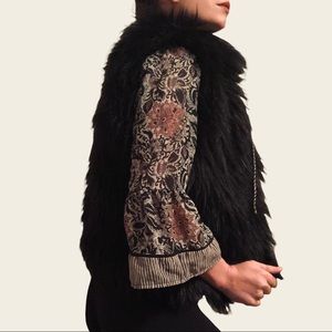 Ci Sono — Black Faux Fur Vest
